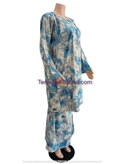 Baju Kurung Pesak Tradisional Johor Biru