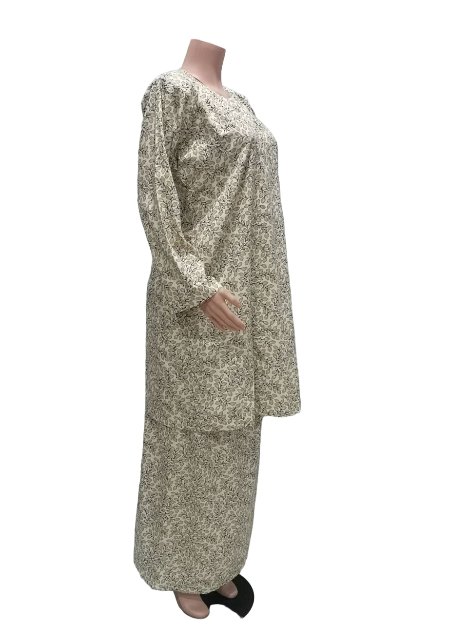 Baju Kurung Pesak Traditional Johor Kuning Almond