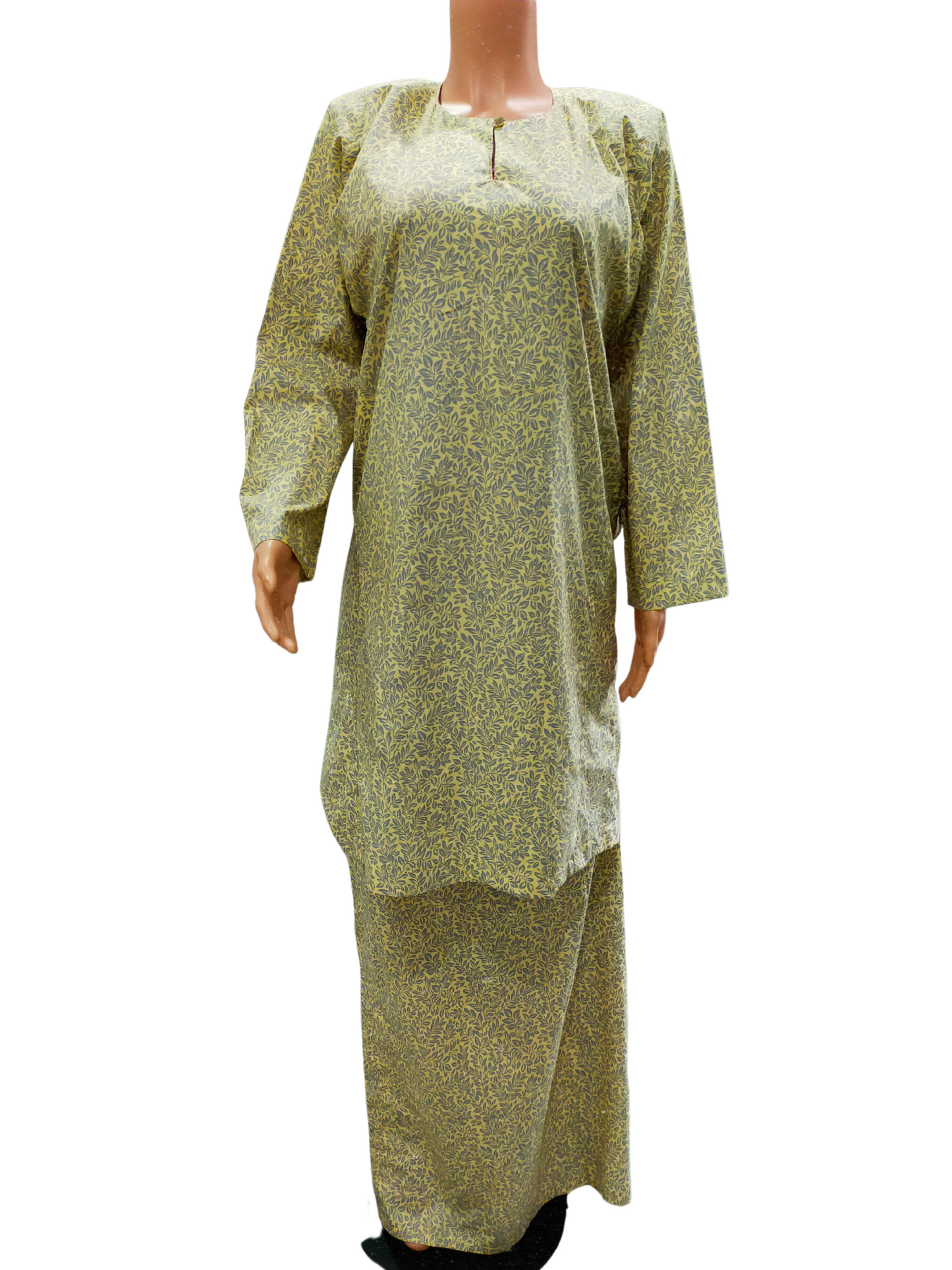 Baju Kurung Pesak Traditional Johor Hijau Olive