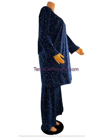 Baju Kurung Pesak Tradisional Johor Biru