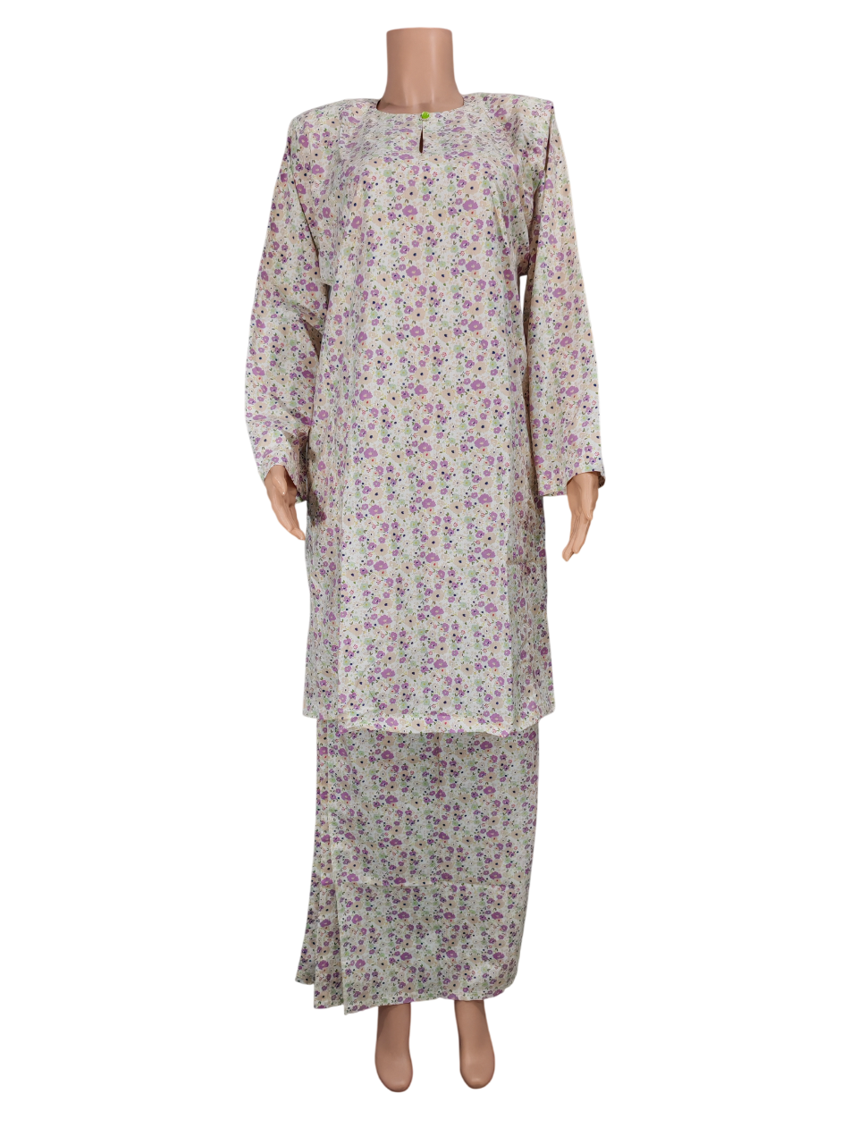 Baju Kurung Pesak Tradisional Johor Light Purple-KJ0050