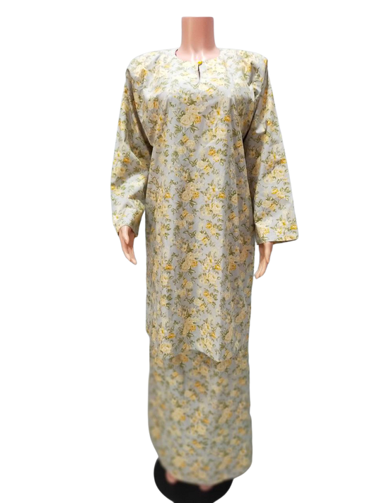 Baju Kurung Pesak Traditional Johor Kuning