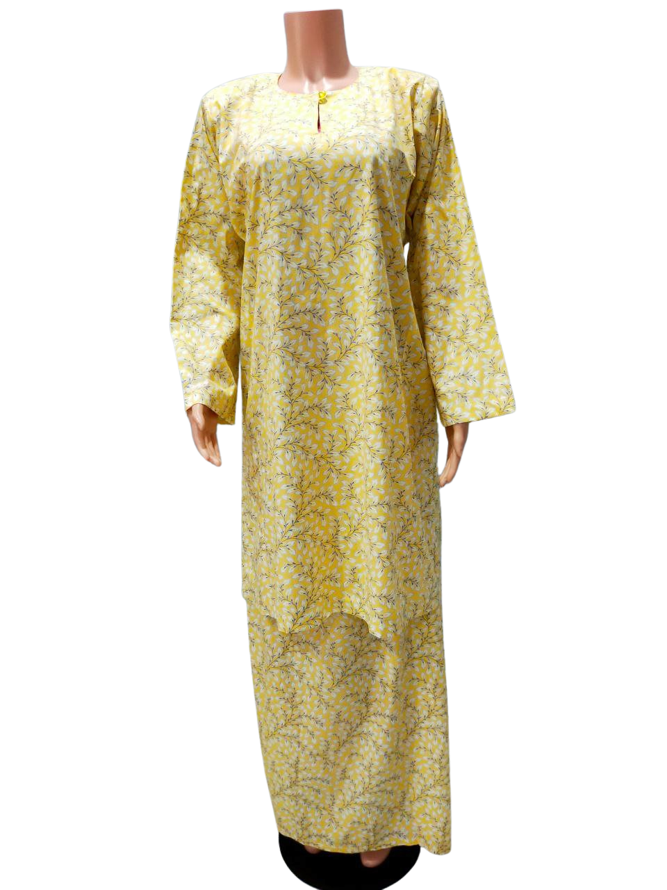 Baju Kurung Pesak Traditional Johor Kuning