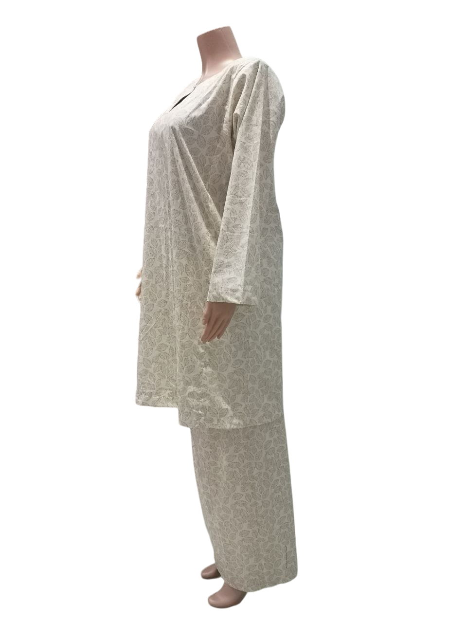 Baju Kurung Pesak Traditional Johor Kuning Beige