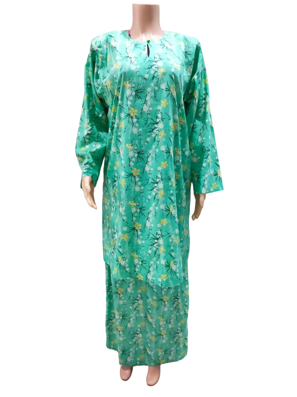 Baju Kurung Pesak Traditional Johor Hijau Aquamarine