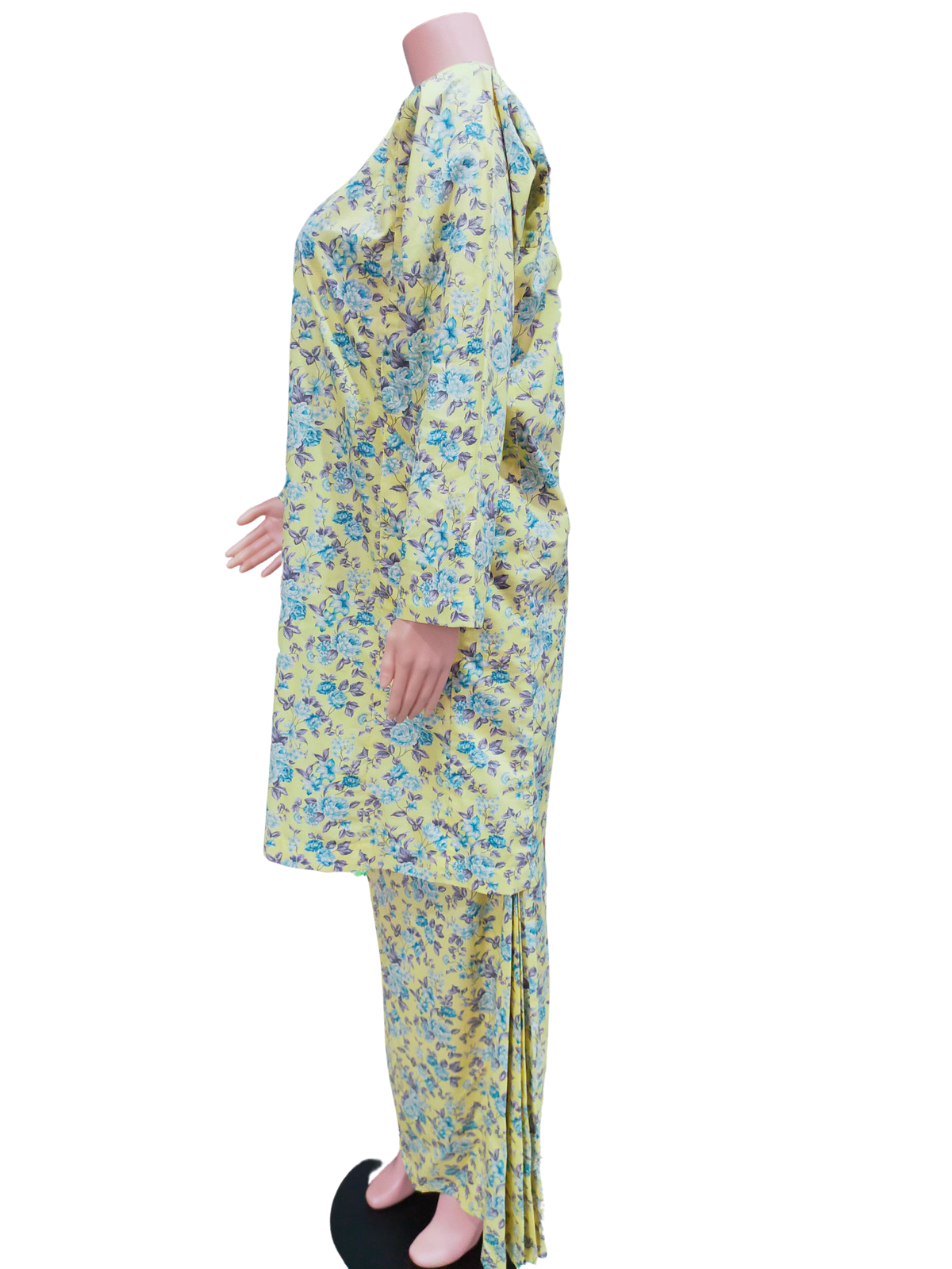 Baju Kurung Pesak Traditional Johor Kuning Muda