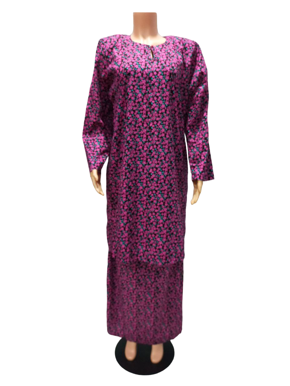 Baju Kurung Pesak Traditional Johor Merah Violet