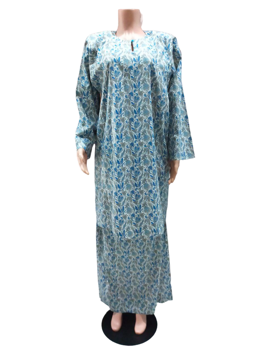 Baju Kurung Pesak Traditional Johor Blue Biru