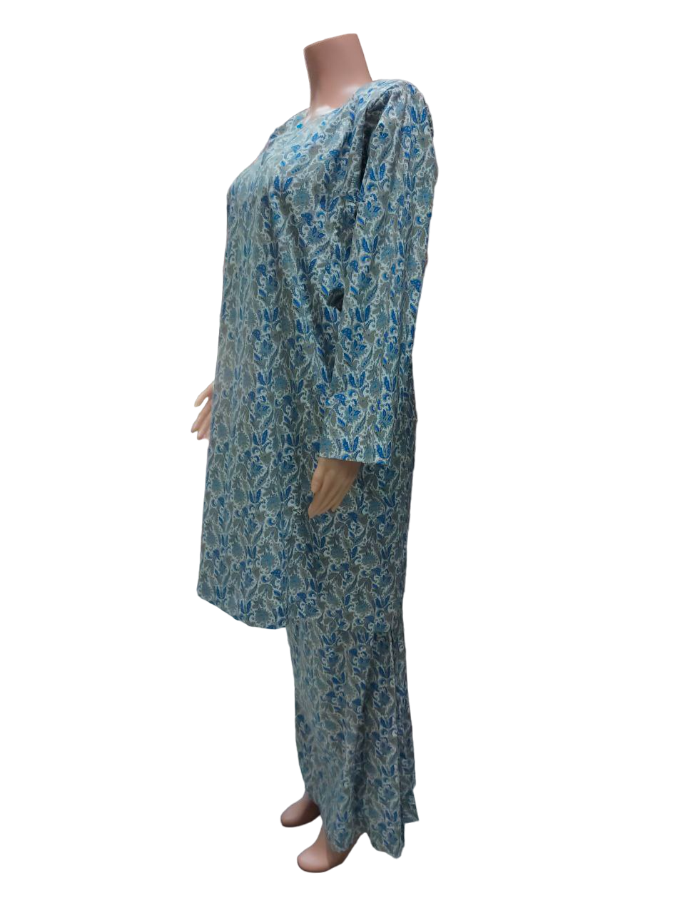 Baju Kurung Pesak Traditional Johor Blue Biru