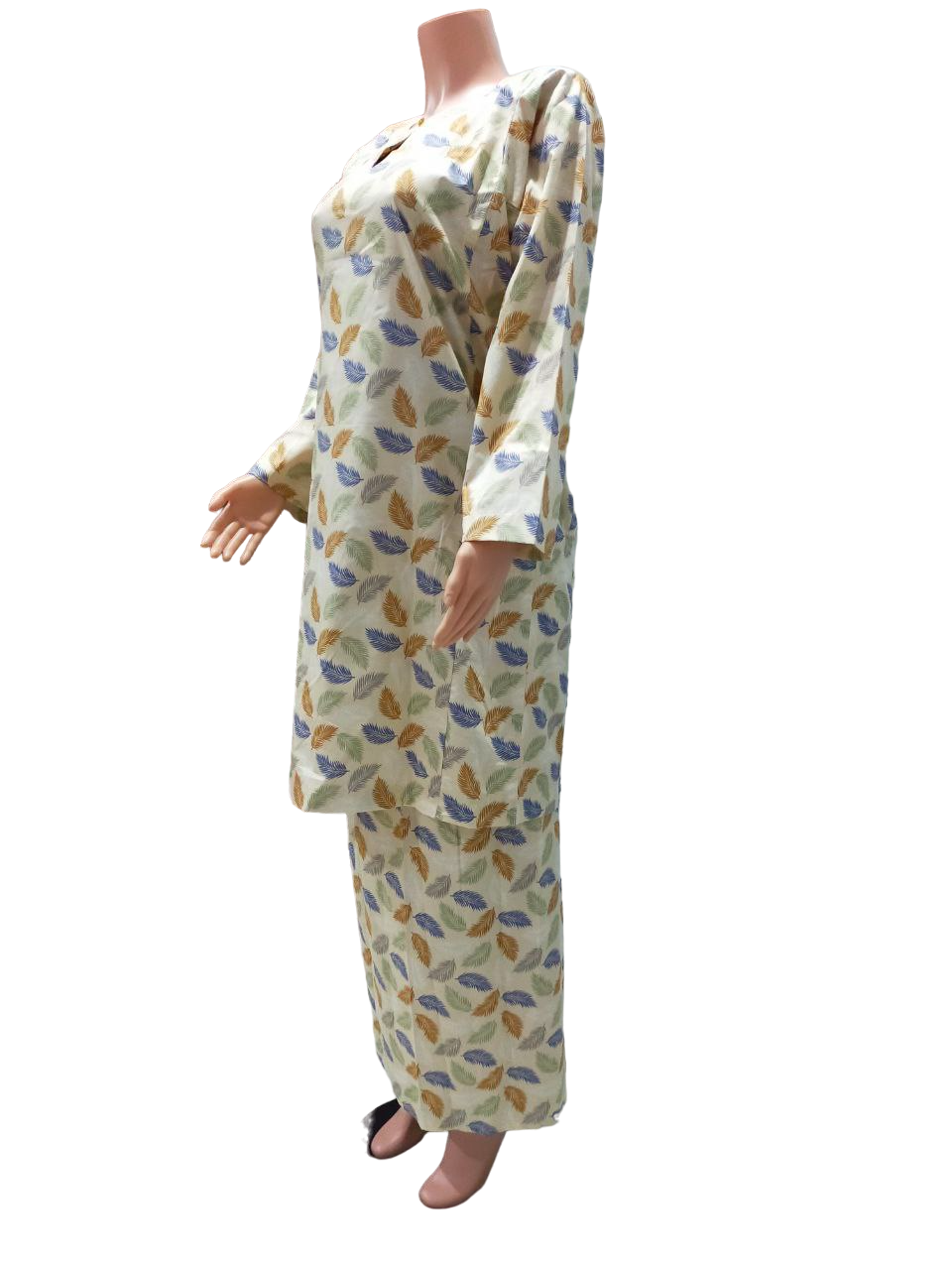 Baju Kurung Pesak Traditional Johor Kuning Almond