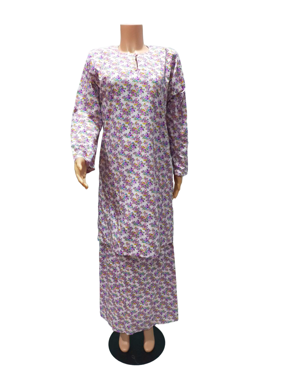 Baju Kurung Pesak Traditional Johor Thistle Pink