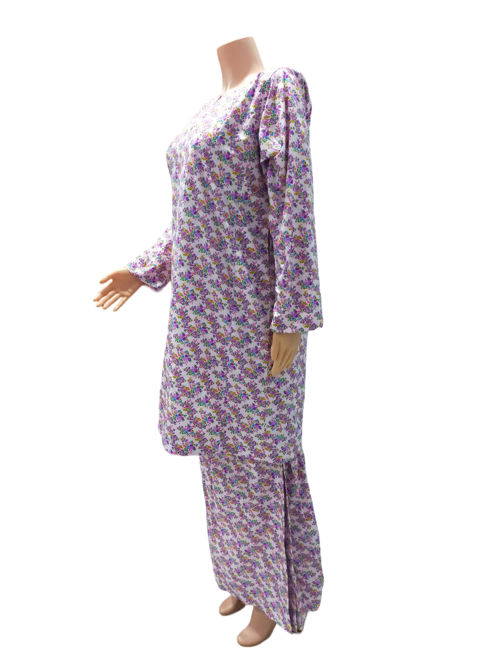 Baju Kurung Pesak Traditional Johor Thistle Pink